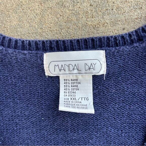 90s fall harvest thanksgiving Halloween pumpkin patch cornucopia sweater vest 2X - Picture 5 of 5